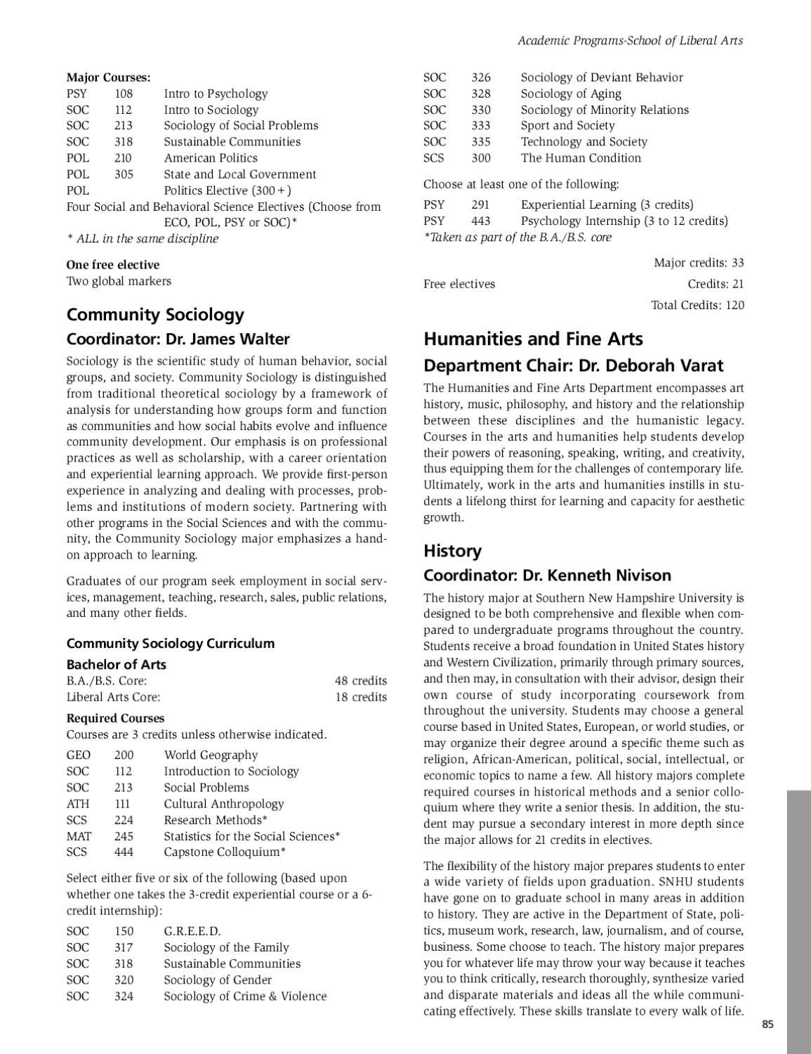 Southern New Hampshire University Undergraduate Catalog 2010 2011 By Southern New Hampshire University Undergraduate Catalog 2010 2011 By