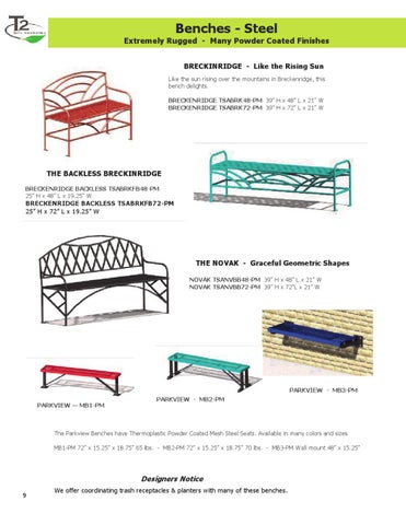 Lori Tilkin 家具目录 · Extraordinary Benches 第 10 页