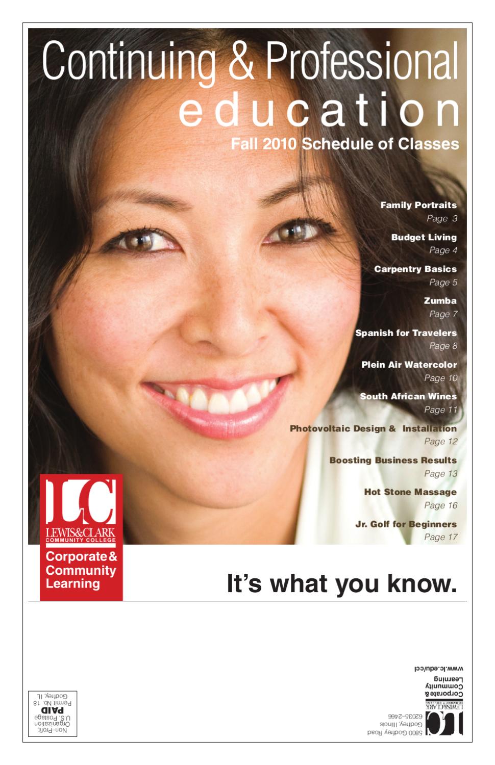 CCL Schedule Fall 2010 by Lewis and Clark Community College Issuu