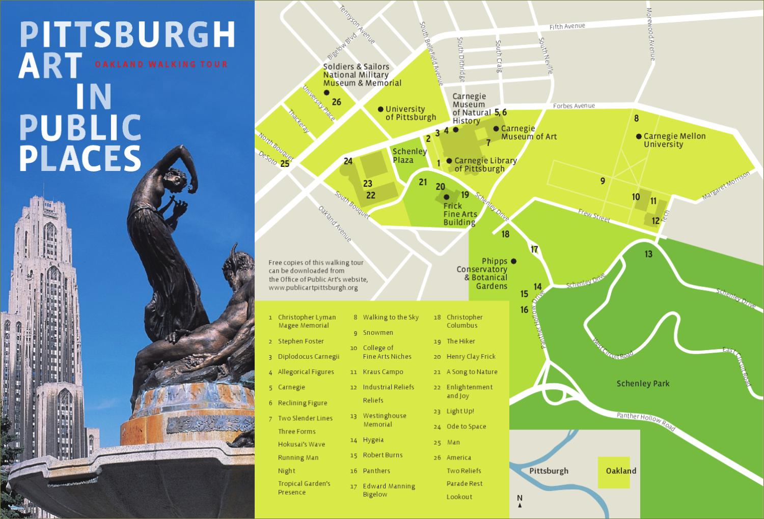 Pittsburgh Art in Public Places Oakland Walking Tour by Greater