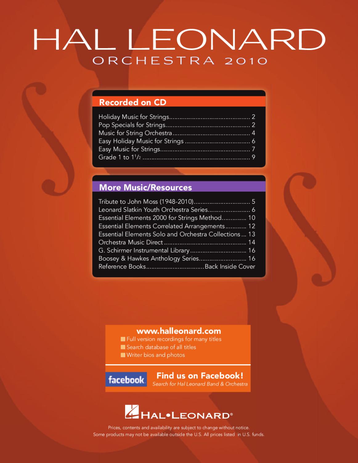 Hal Leonard 2010 Orchestra Promotion by Hal Leonard Issuu