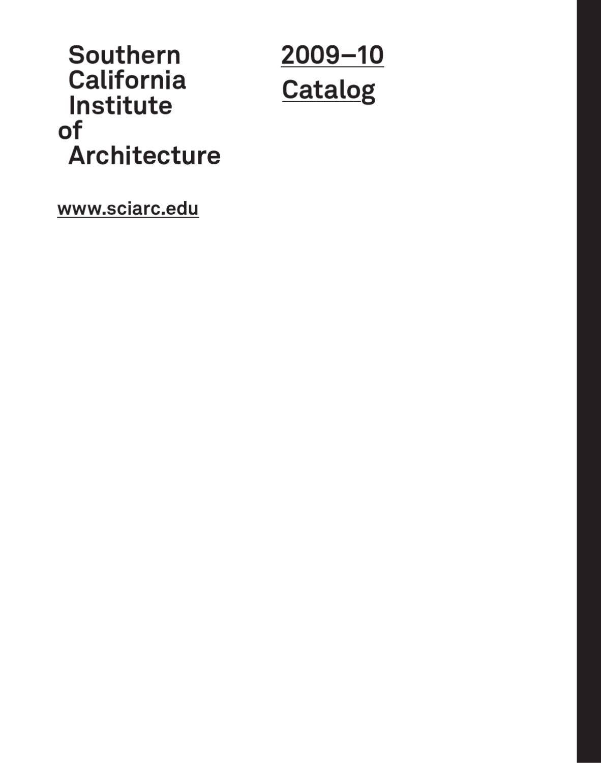 SCIArc Course Catalog 20092010 by SCIArc Issuu