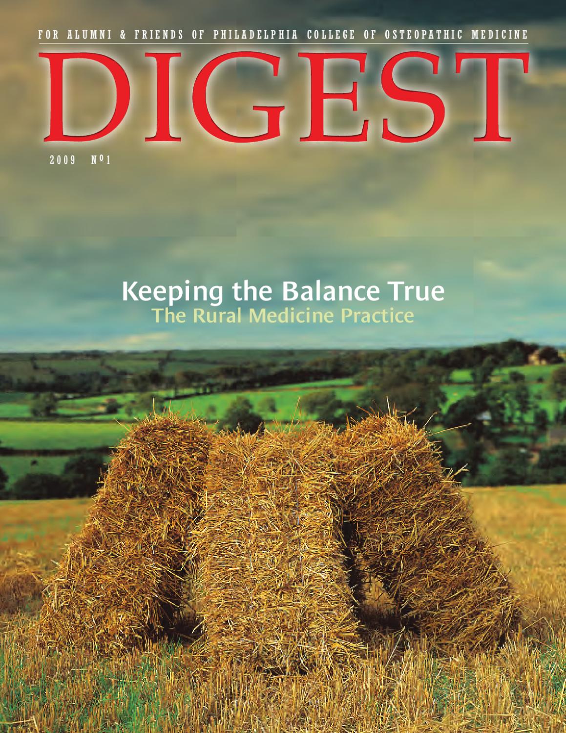 2009_Digest_No1 by Philadelphia College of Osteopathic Medicine - Issuu