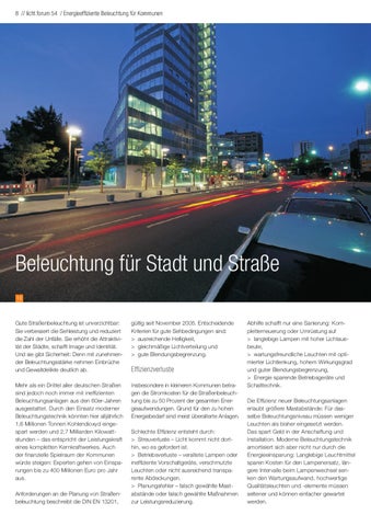 licht.forum 54 „Energieeffiziente Beleuchtung für Kommunen“ 第 8 页