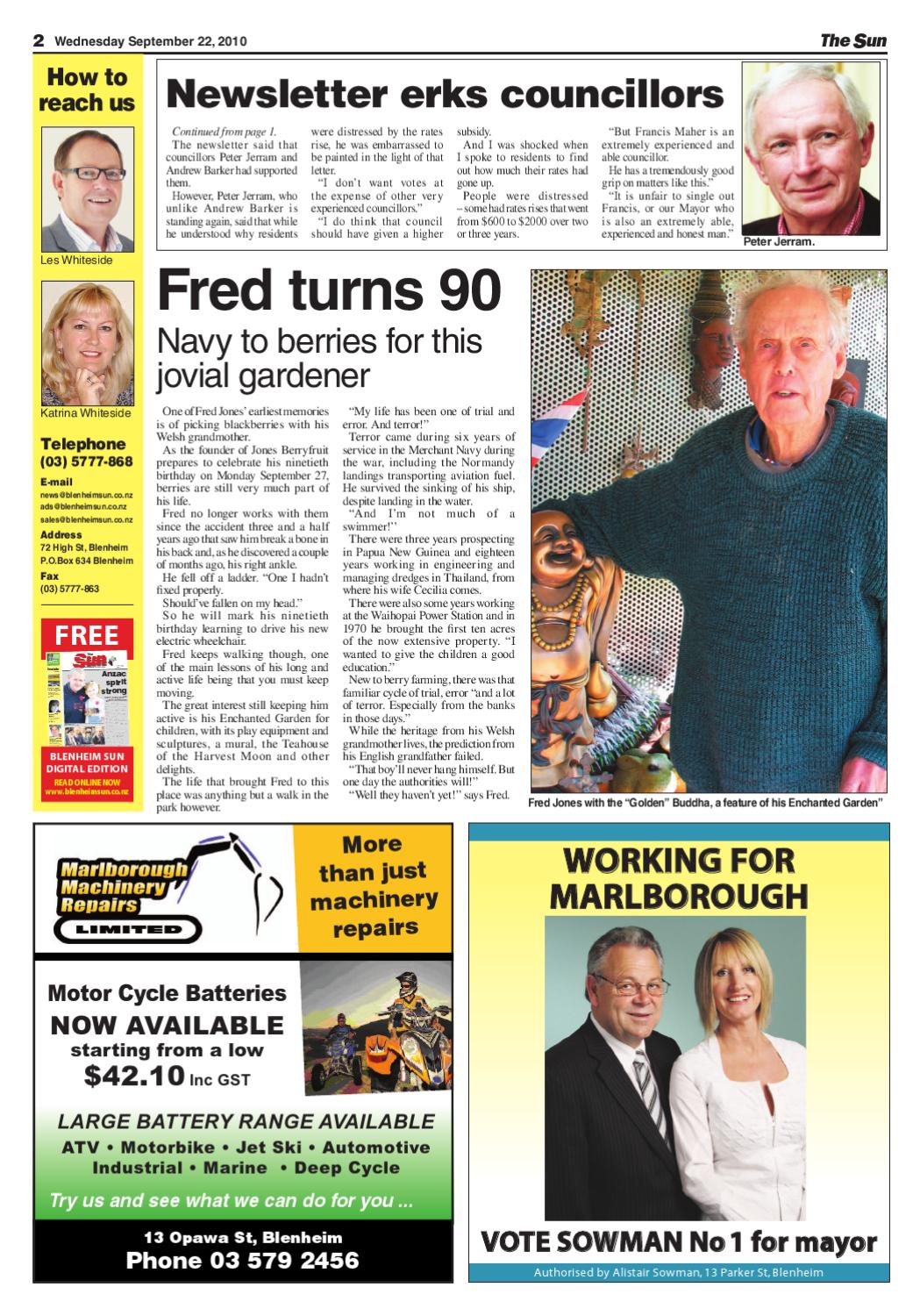 Sun newspaper Blenheim by The Blenheim Sun Issuu