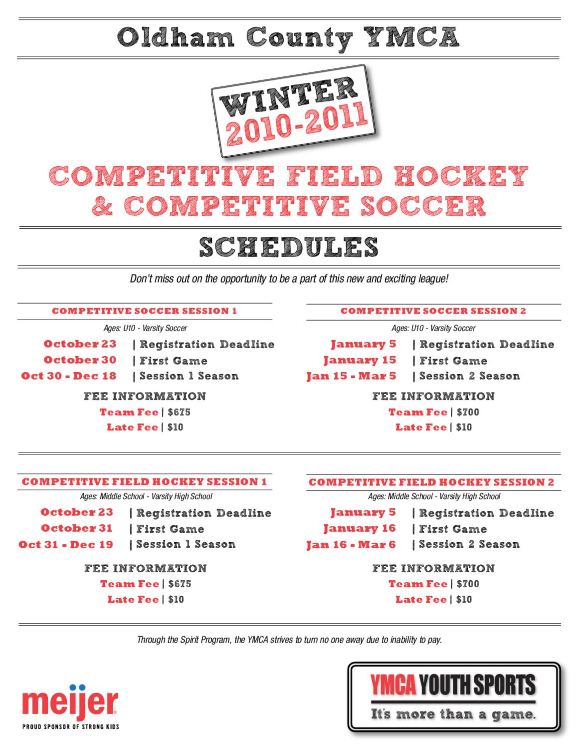 Oldham County YMCA Competitive Field Hockey & Competitive Soccer by Ray