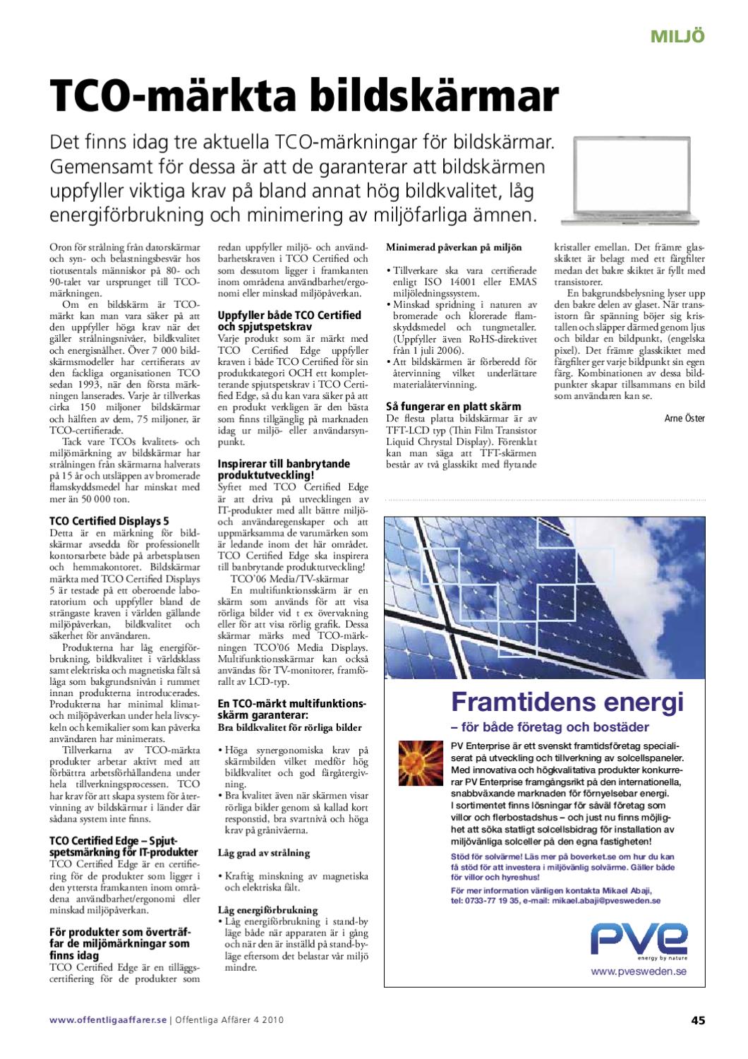 Offentliga Affärer nr-4 2010 by Hexanova Media Group AB - issuu