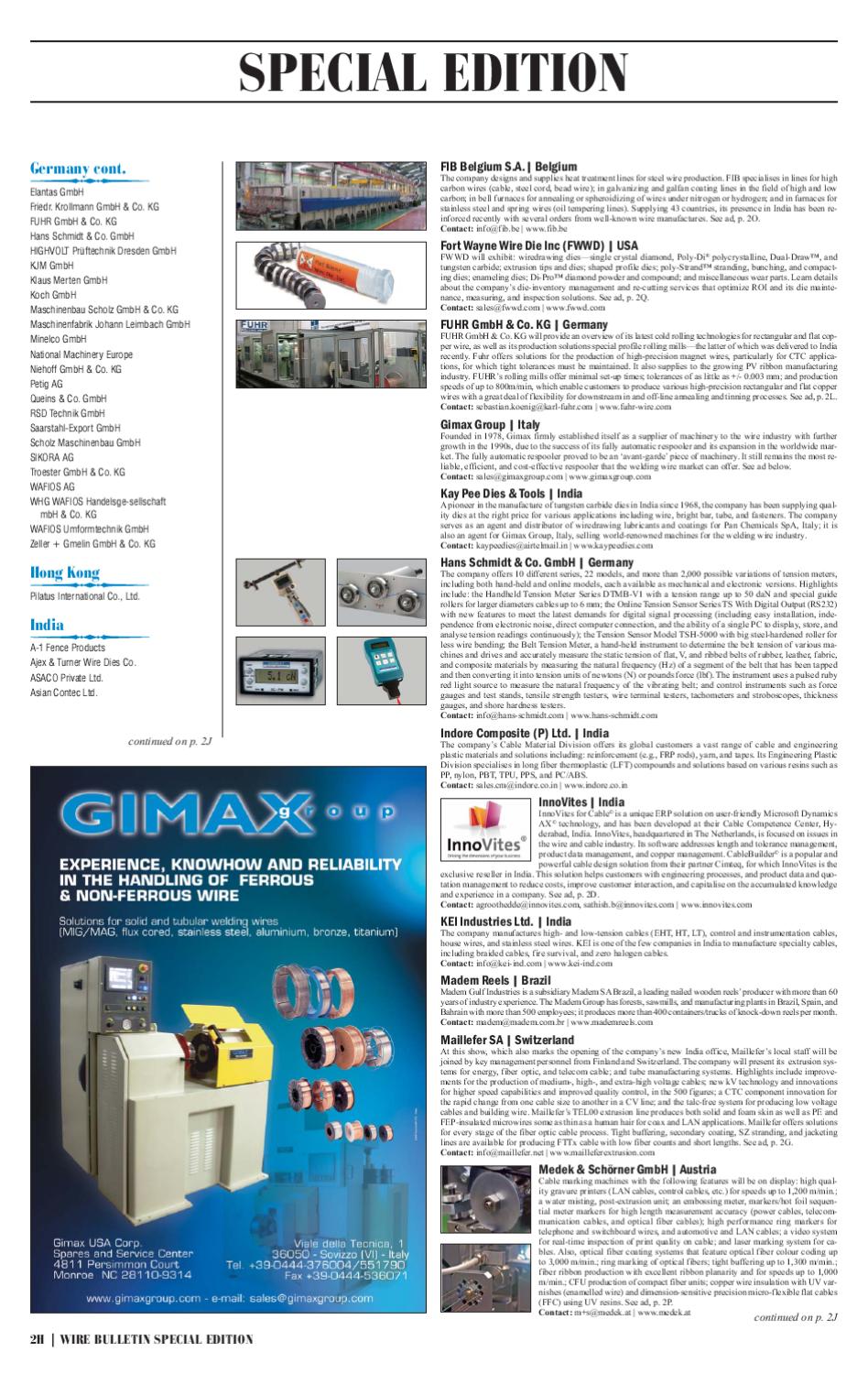 Wire Bulletin - Oct 10 by Wire Journal International, Inc. - Issuu