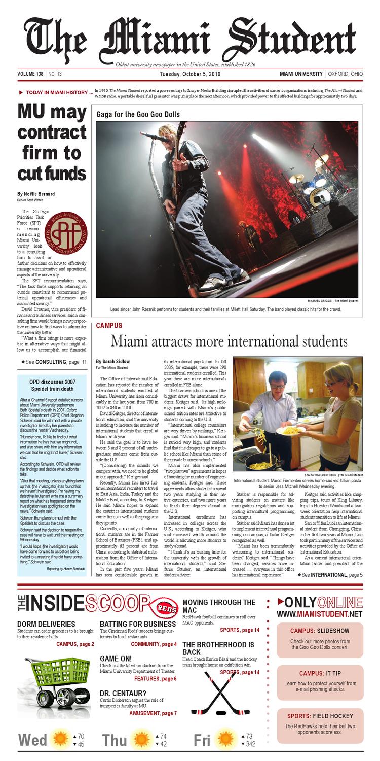 Oct 5 2010 The Miami Student By The Miami Student Issuu