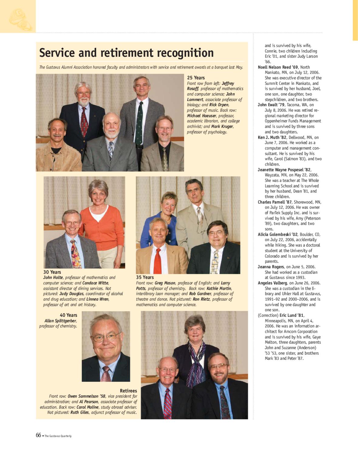 Fall 2006 Quarterly by Gustavus Adolphus College Issuu
