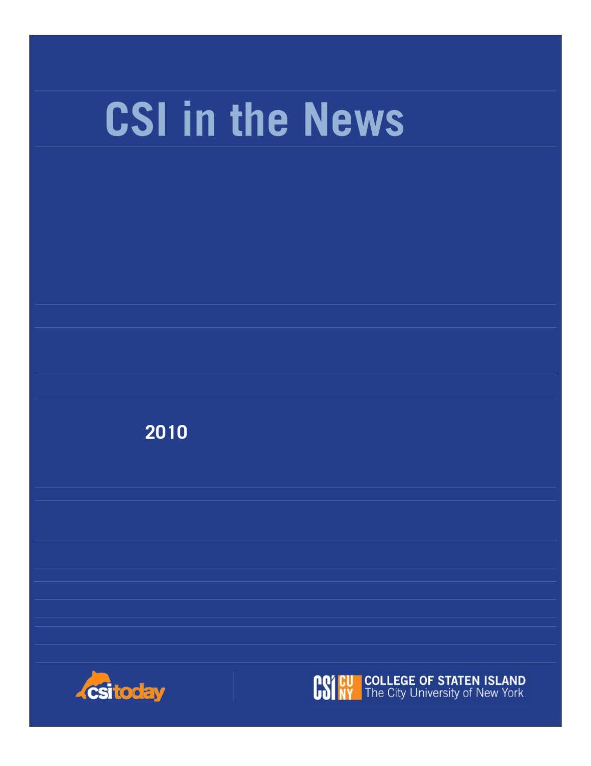 June 2010 by CUNY College of Staten Island - Issuu