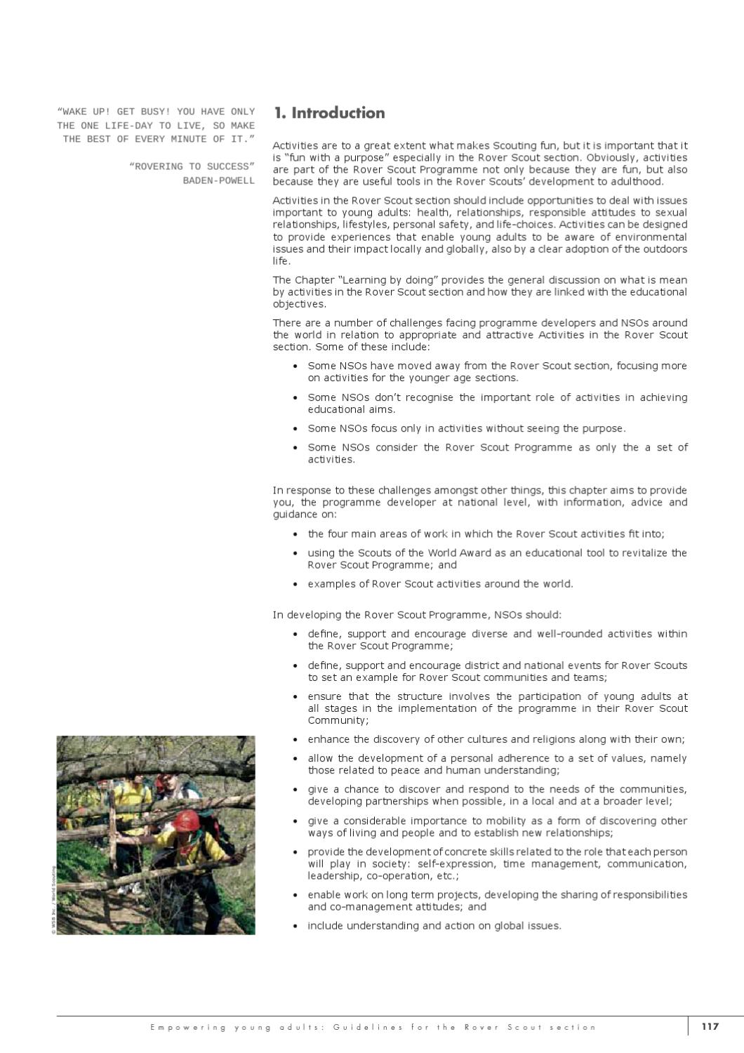 Empowering Young Adults Guidelines For The Rover Scout Section By World Organization Of Movement Empowering Young Adults Guidelines For The Rover Scout Section By World Organization Of Movement