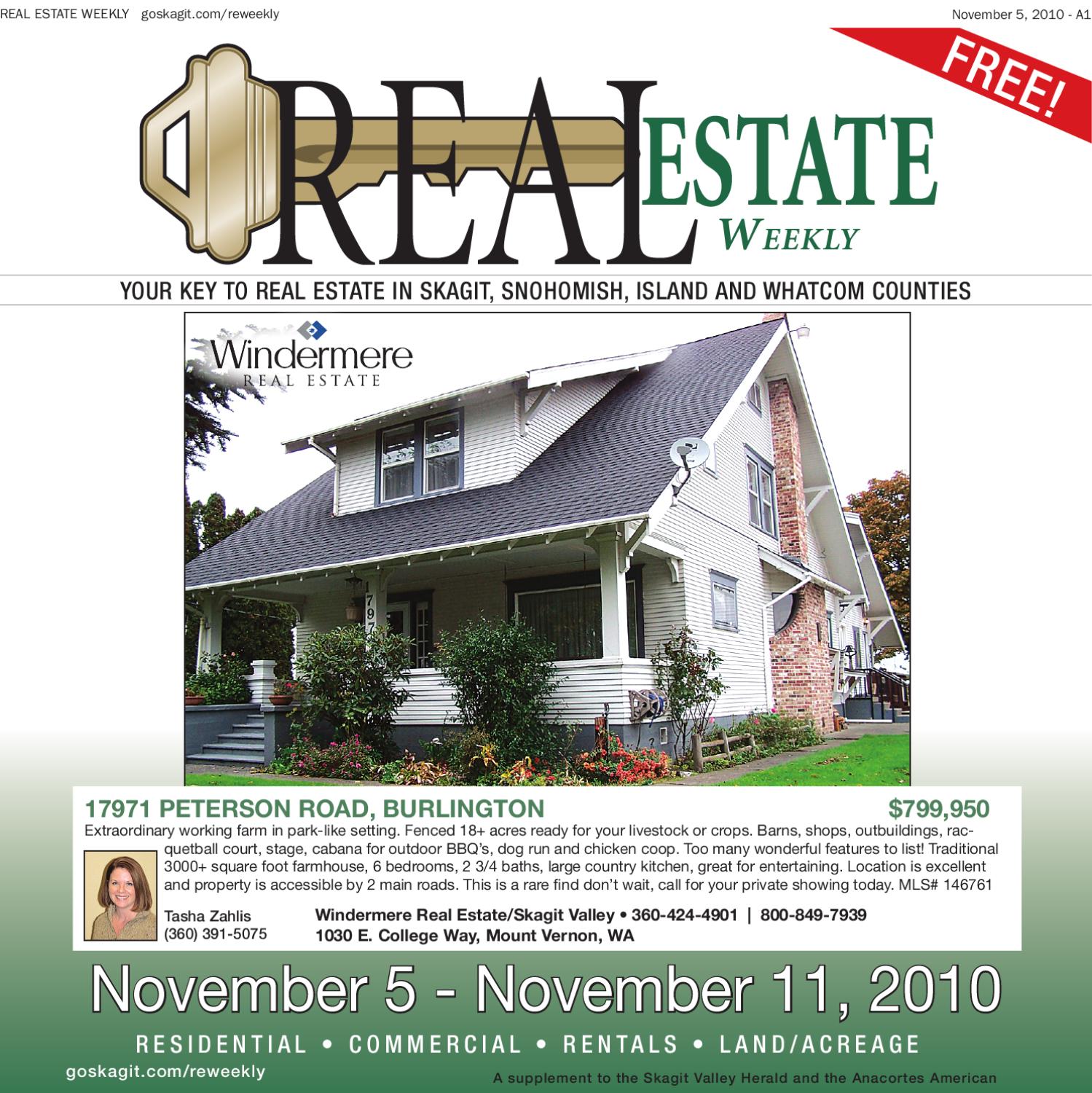 Real Estate Weekly Nov 05 2010 by Skagit Publishing Issuu
