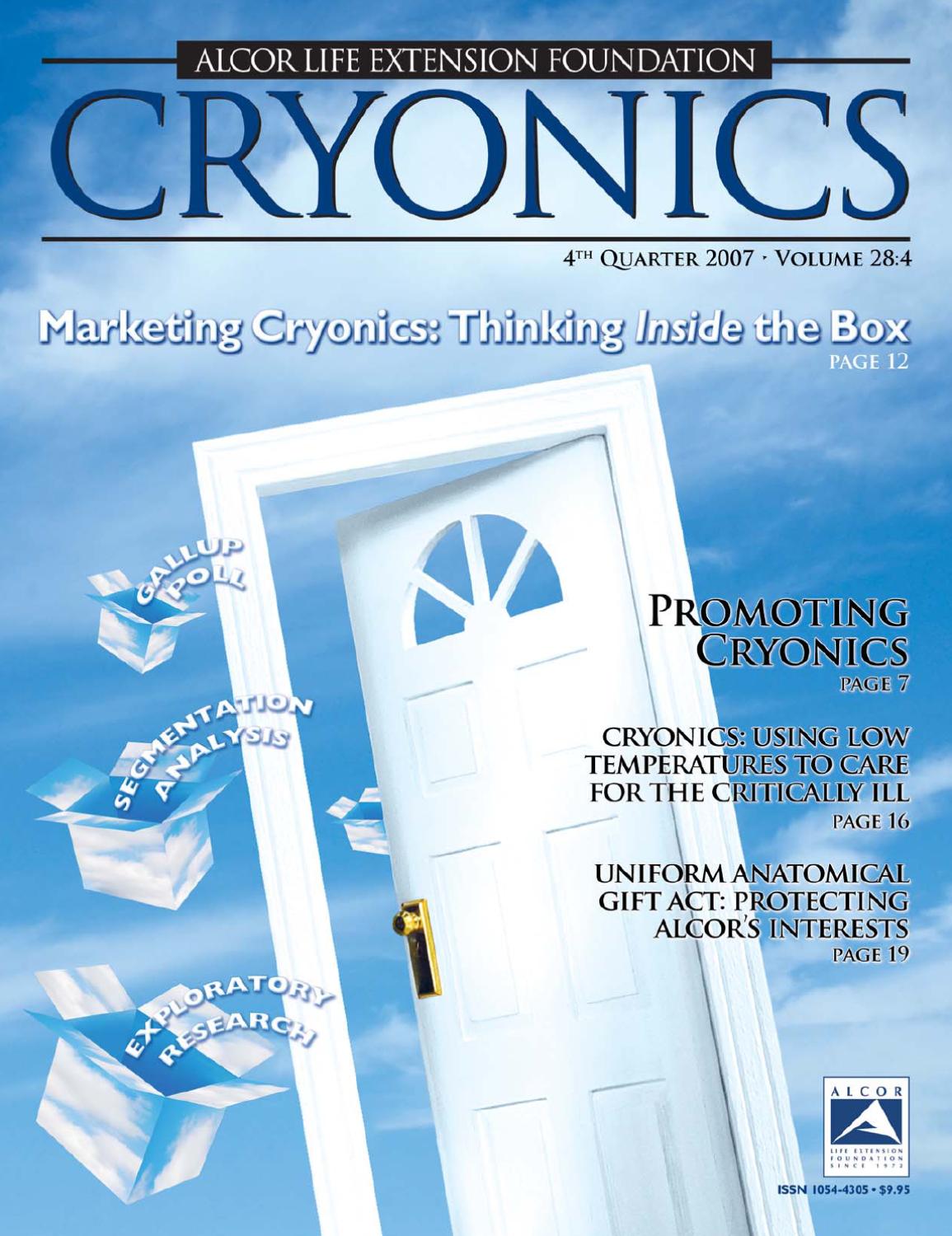 Cryonics Magazine 20074 by Alcor Life Extension Foundation Issuu