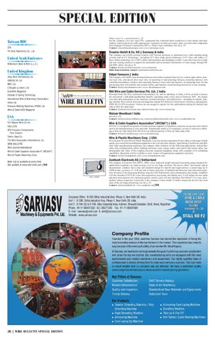 Wire Bulletin - Oct 10 by Wire Journal International, Inc. - Issuu