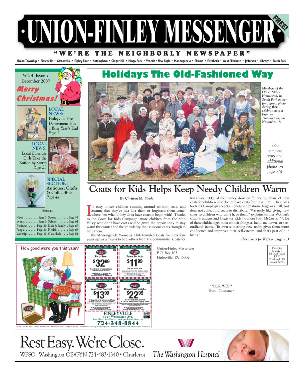 Union Finley Messenger December 2007 by South Hills Mon Valley