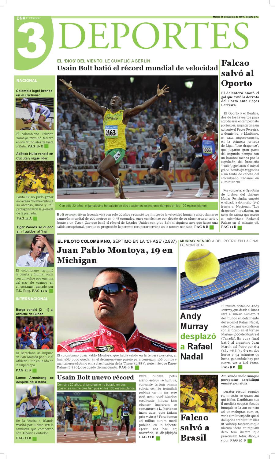 ENTRADA PERIÓDICO DE DEPORTES by Dna_Graphiste Issuu