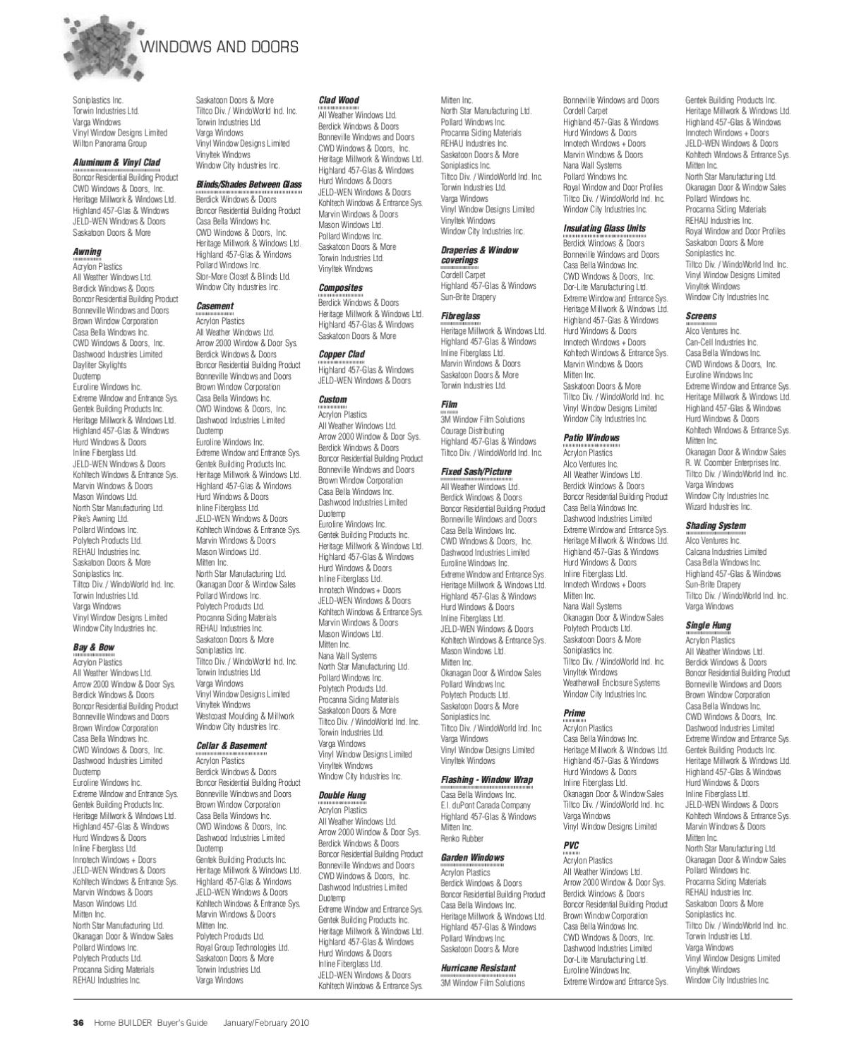 Jan Feb 2010 Home Builder Canada By Work4 Projects Ltd Issuu