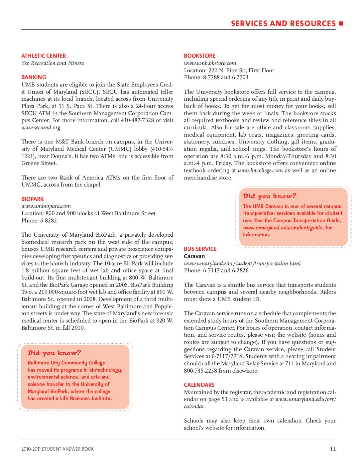 student-answer-bk2010-services-and-resources by University of Maryland, Baltimore - issuu
