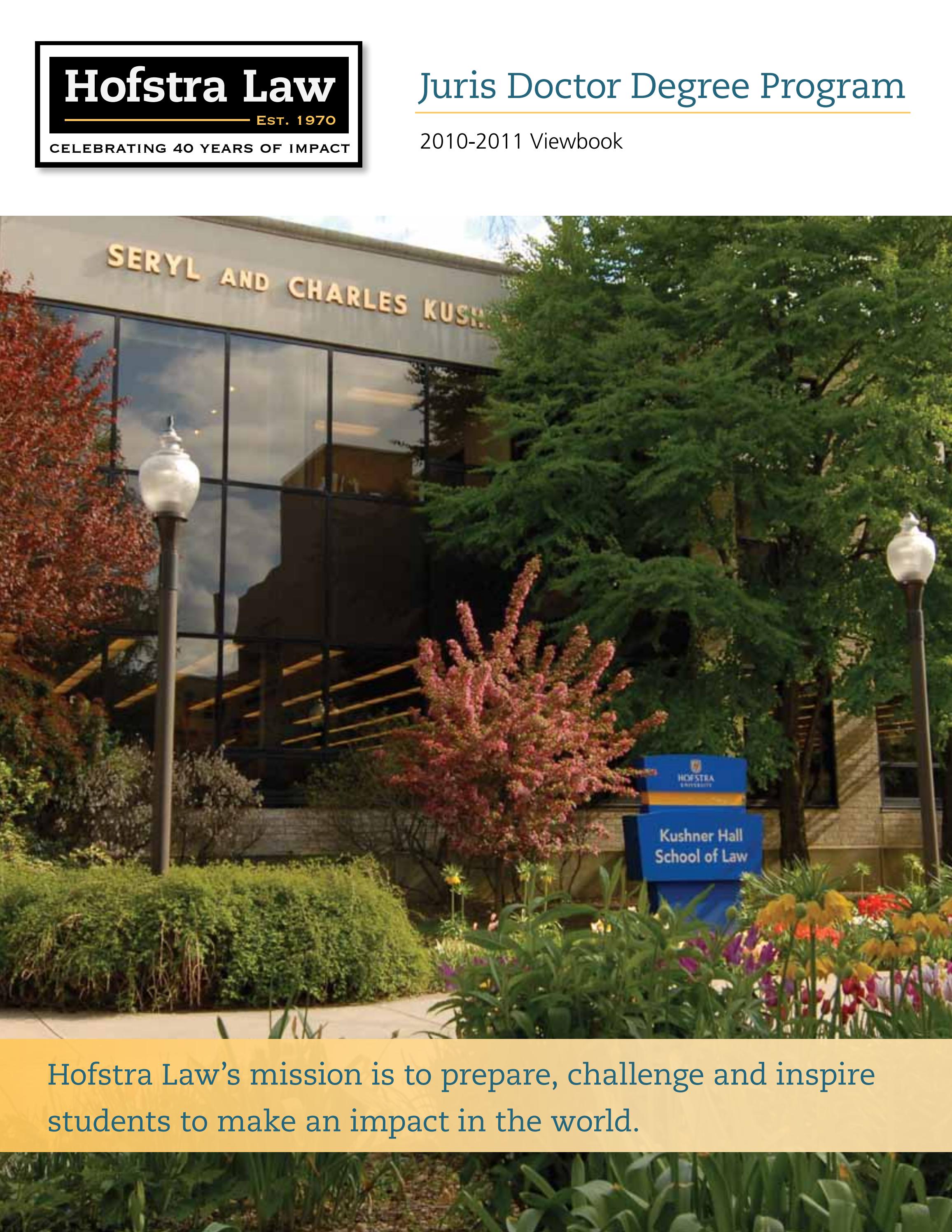 JD Viewbook 20102011 by Hofstra Law Issuu