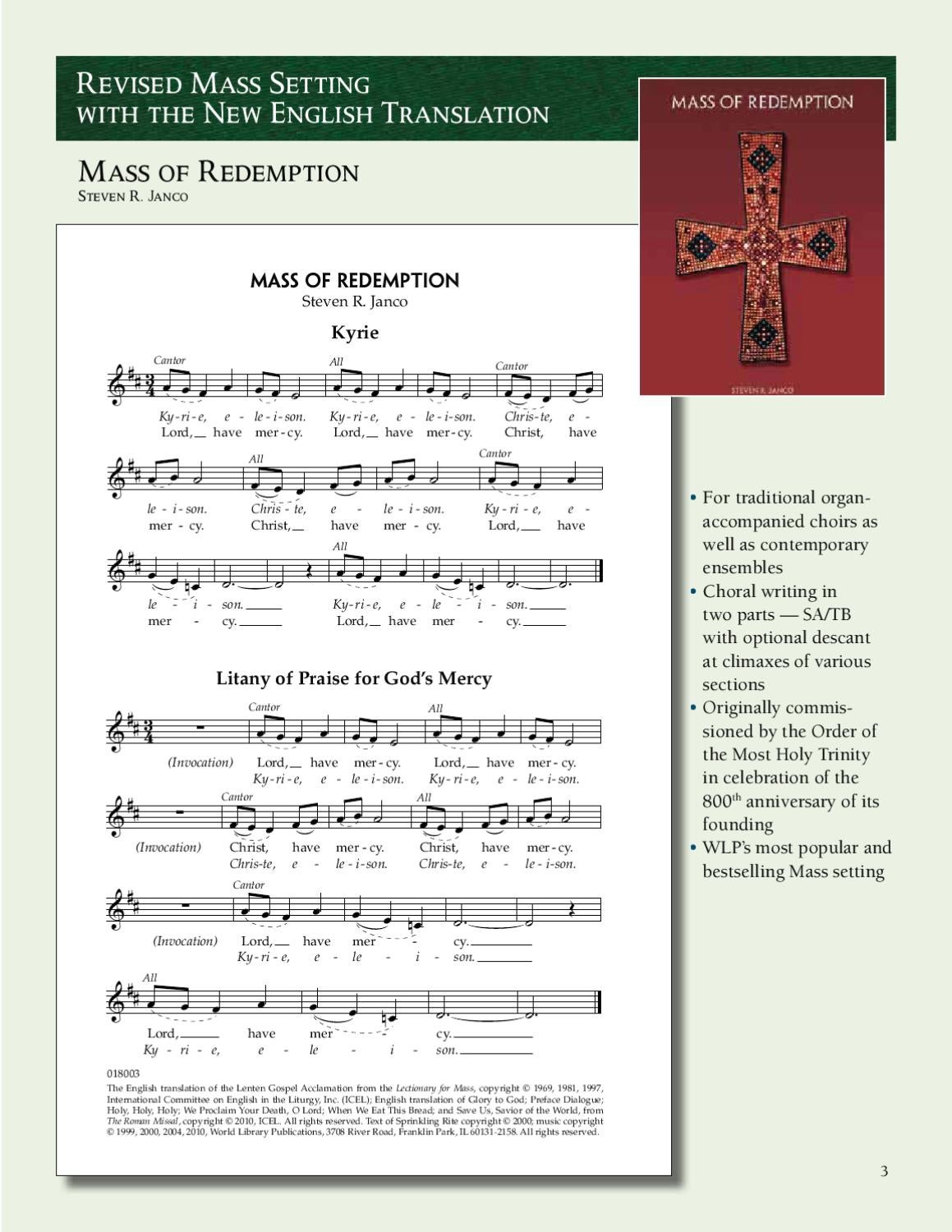 Mass of Redemption WEB by World Library Publications Issuu