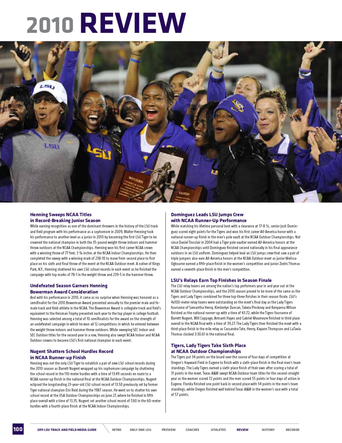 2011 LSU Track and Field Guide by LSU Athletics Issuu