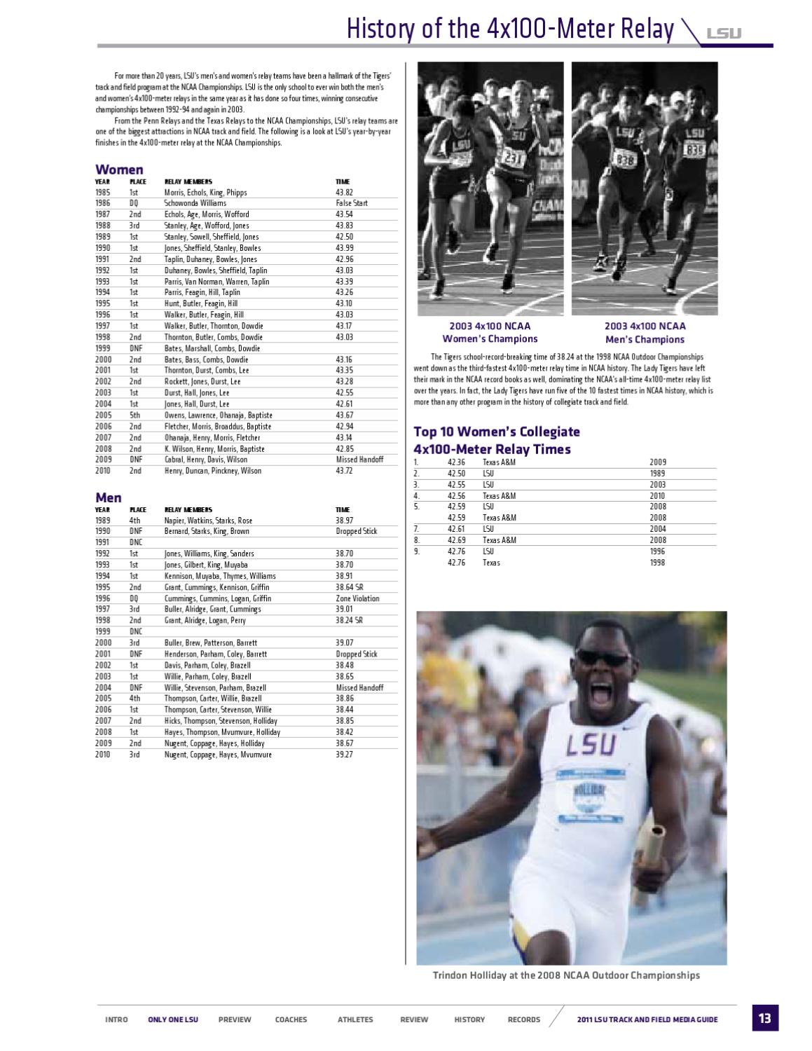 2011 LSU Track and Field Guide by LSU Athletics Issuu