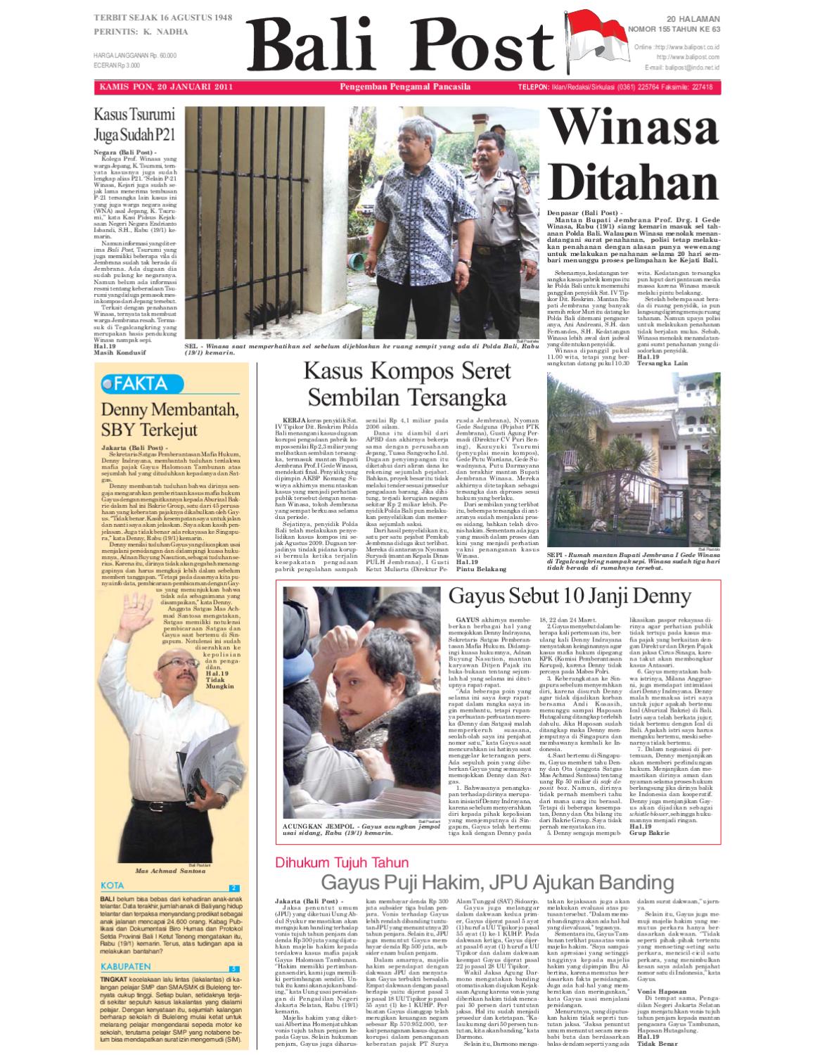 Edisi 20 Januari 2011 Balipost Com By E Paper Kmb Issuu<script async src=
