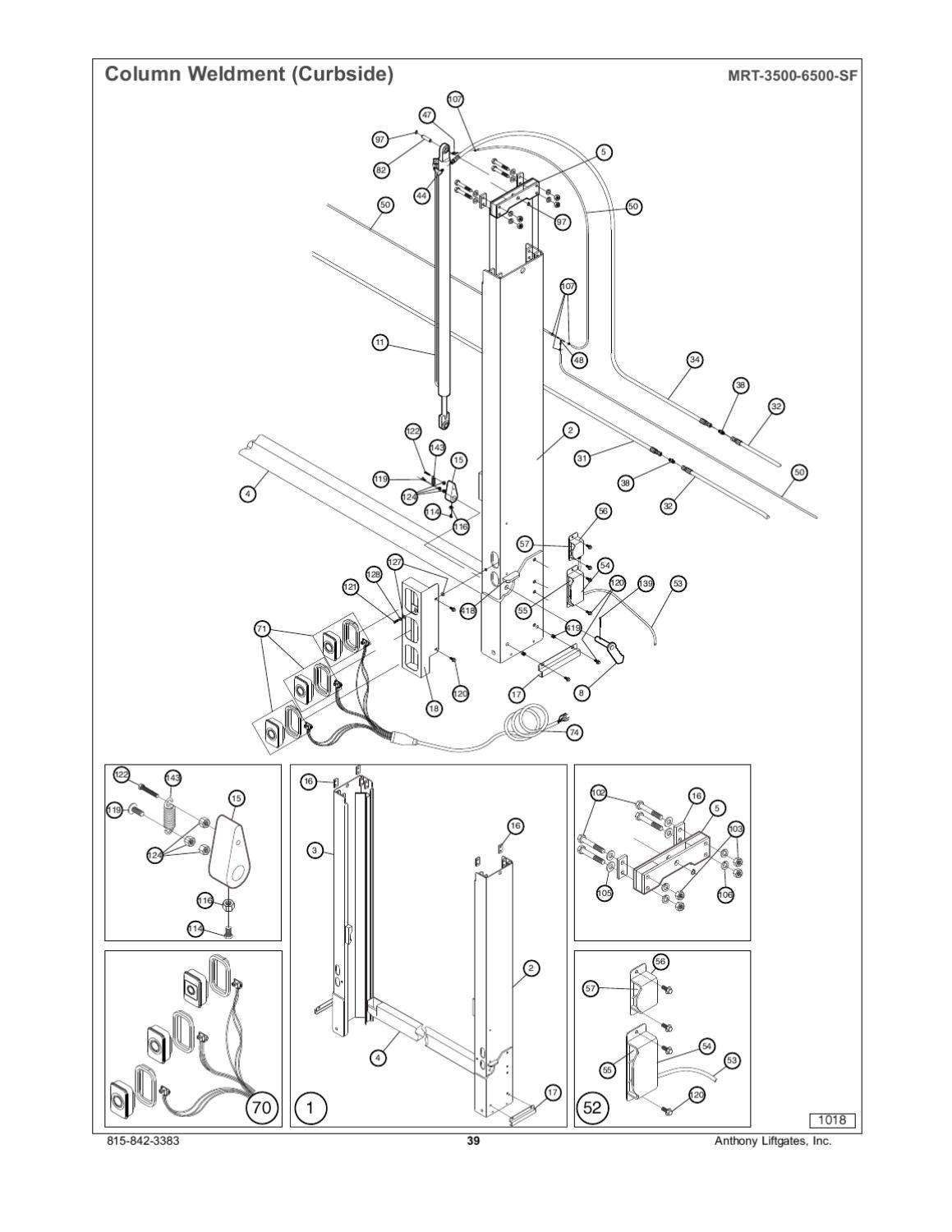 Anthony Magnum RailTrac MRT Series Liftgate Parts Manual by THE
