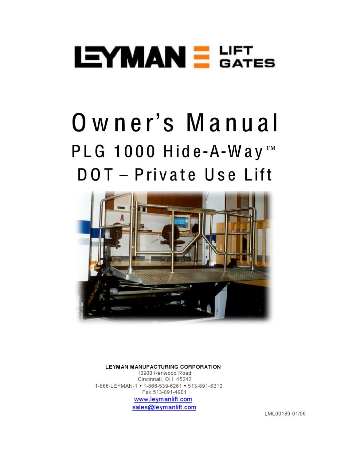 Leyman PLG 1000 Series Liftgate by THE Liftgate Parts Co. Issuu