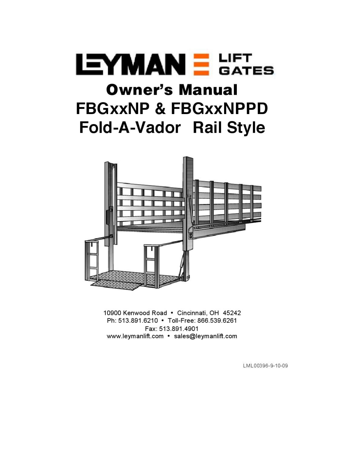 Leyman FBGxxNP Series Liftgate by THE Liftgate Parts Co. Issuu