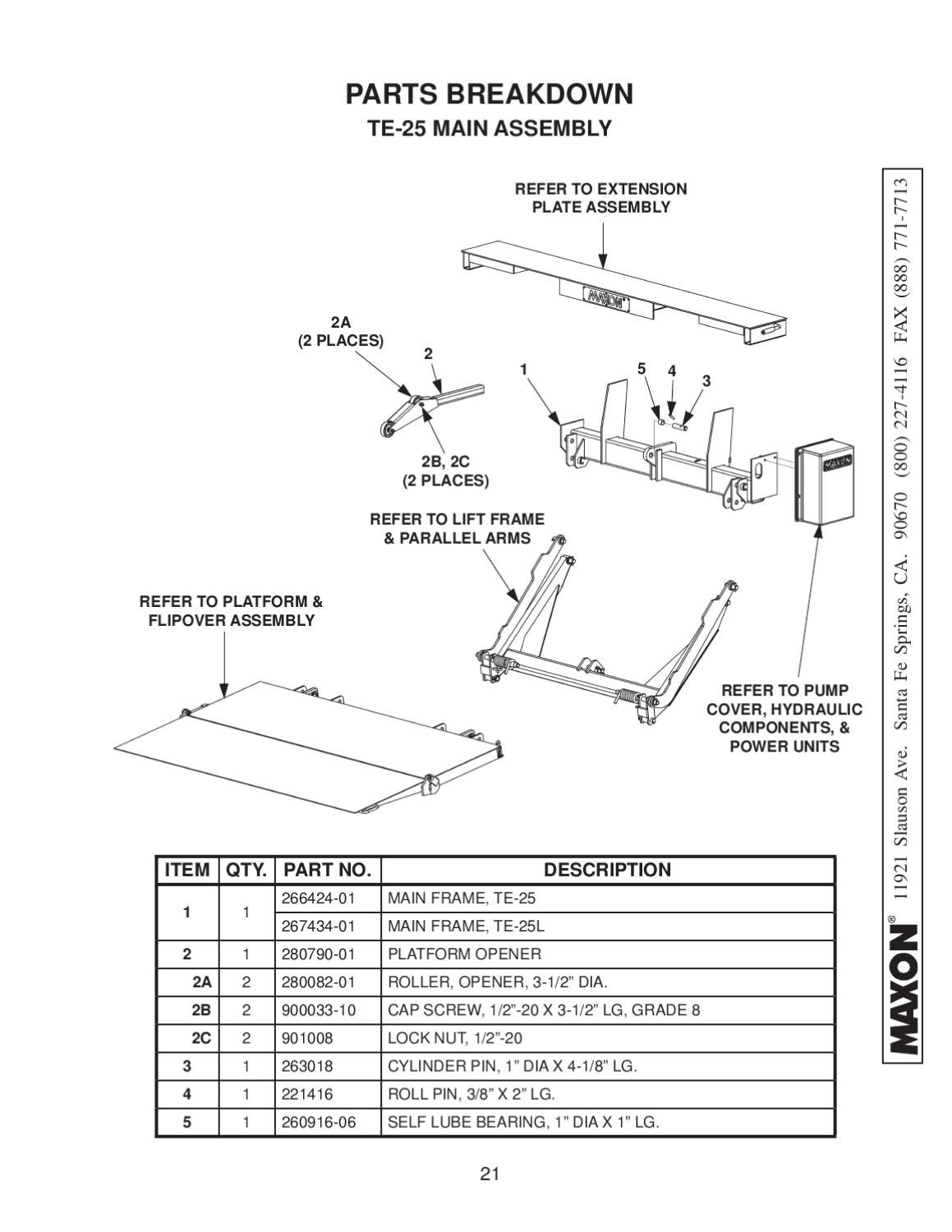 Maxon TE25 & TE 25L Series Liftgate by THE Liftgate Parts Co. Issuu