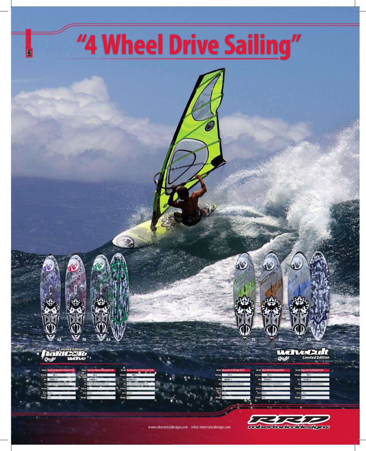 RRD Wave cult & Hardcore wave quad fin 2011 - Single page by RRD