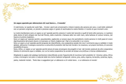 LiberoMondo 家具目录 · Bomboniere Equosolidali 2011 - commercio equo 第 2 页