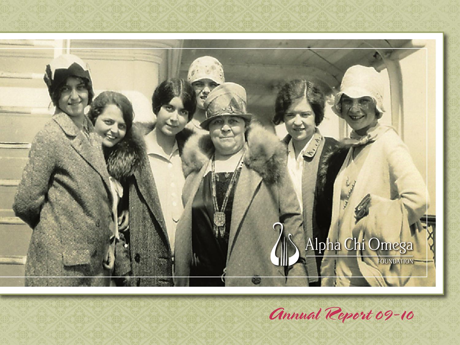 Alpha Chi Omega Foundation Annual Report 09 10 by Alpha Chi Omega