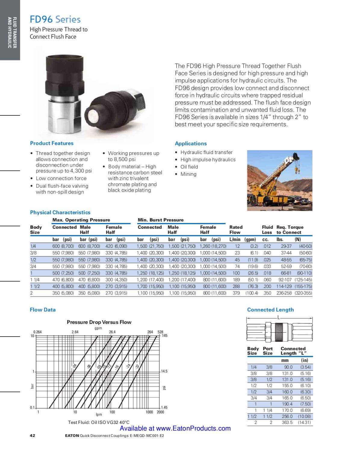 Eaton Aeroquip Quick Connect Disconnect Couple Coupler Catalog by