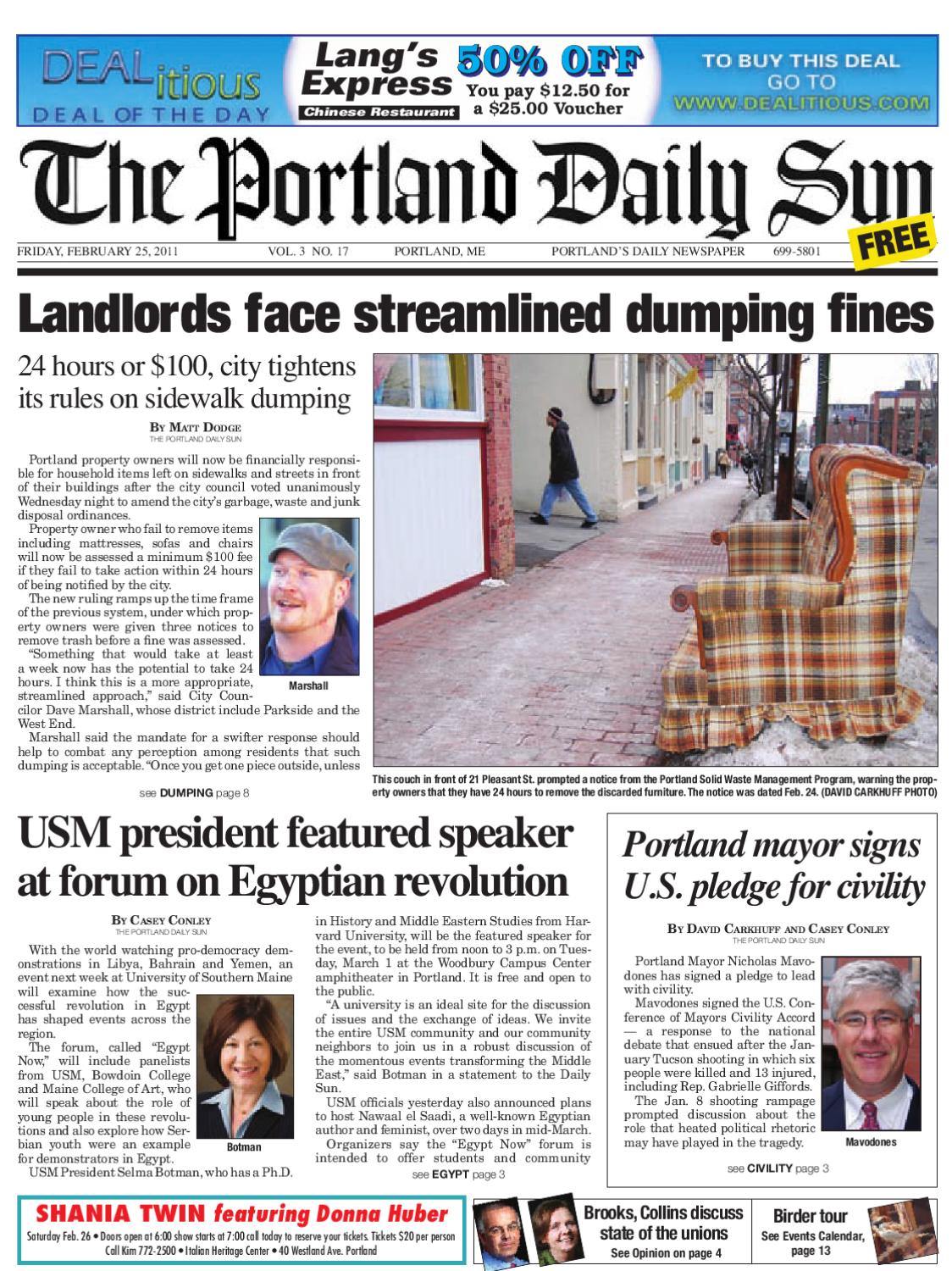 The Portland Daily Sun, Friday, February 25, 2011 by Daily Sun Issuu