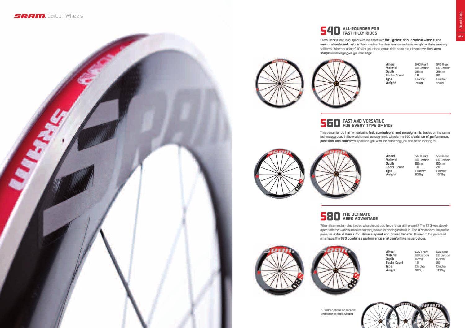 SRAM S40 フロントホイール SRAM S40 road wheels