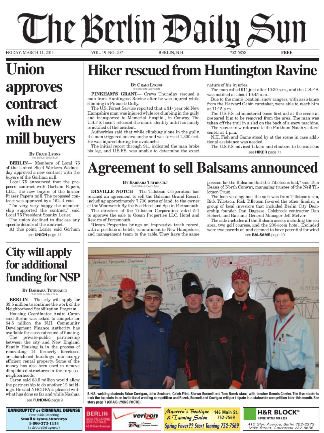 The Berlin Daily Sun, March 11, 2011 by Daily Sun Issuu