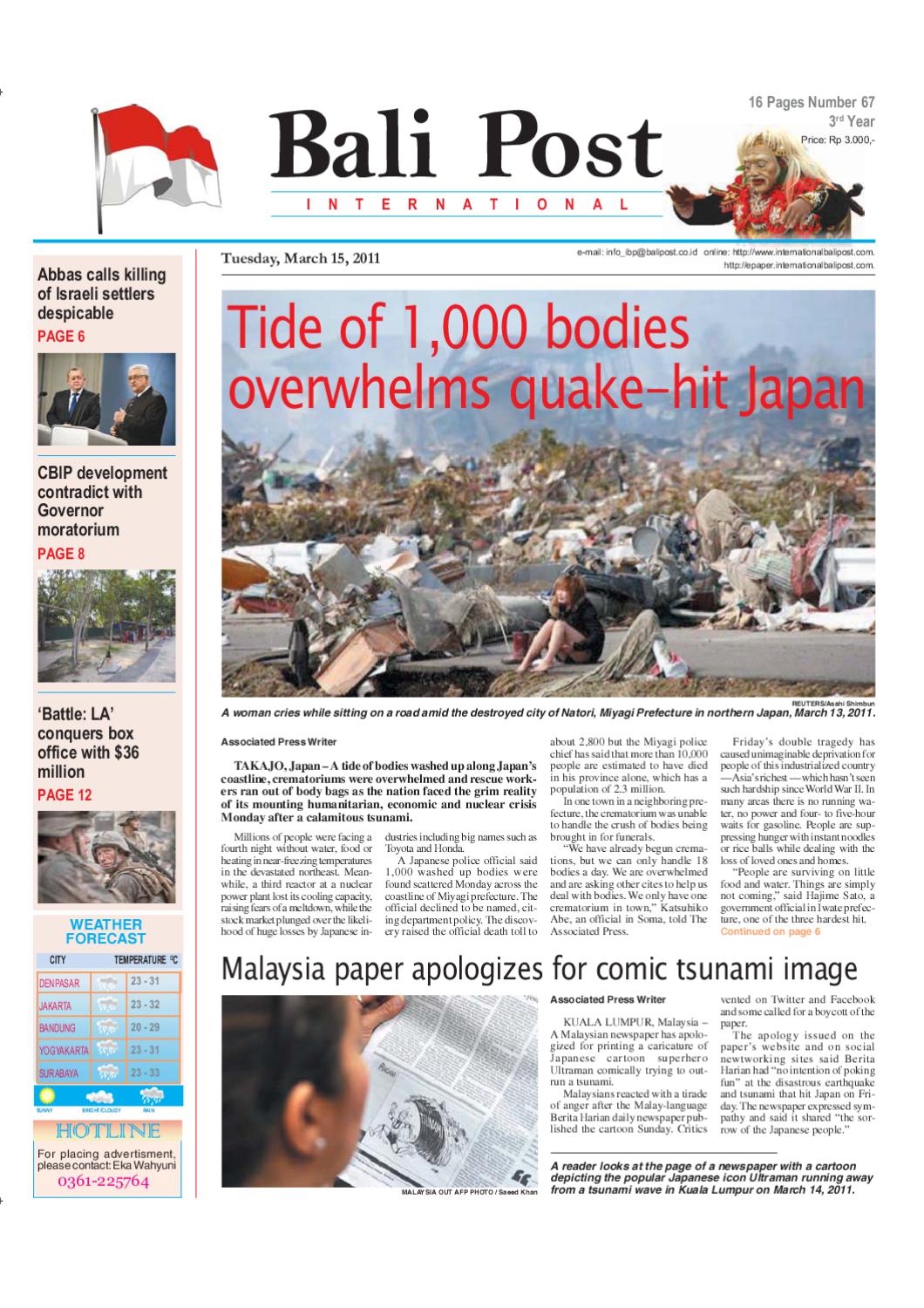 Edisi 15 Maret 2011 | International Bali Post by e-Paper KMB - Issuu