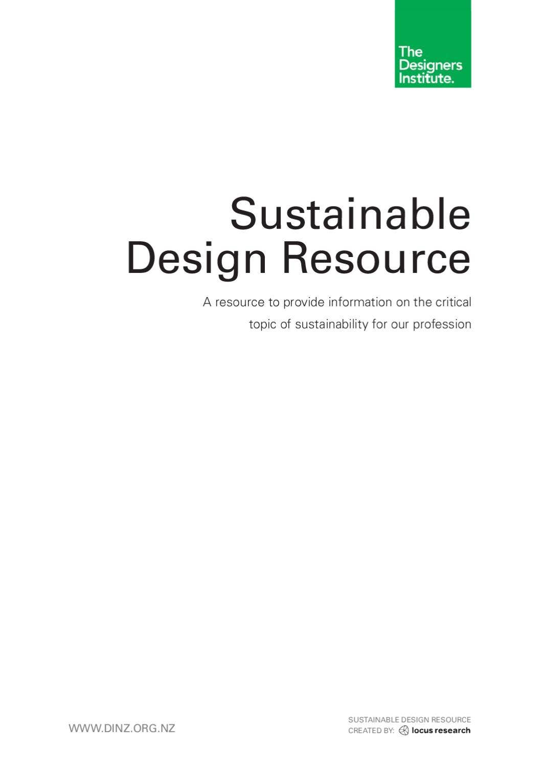 Sustainable Design Resource by Locus Research - Issuu
