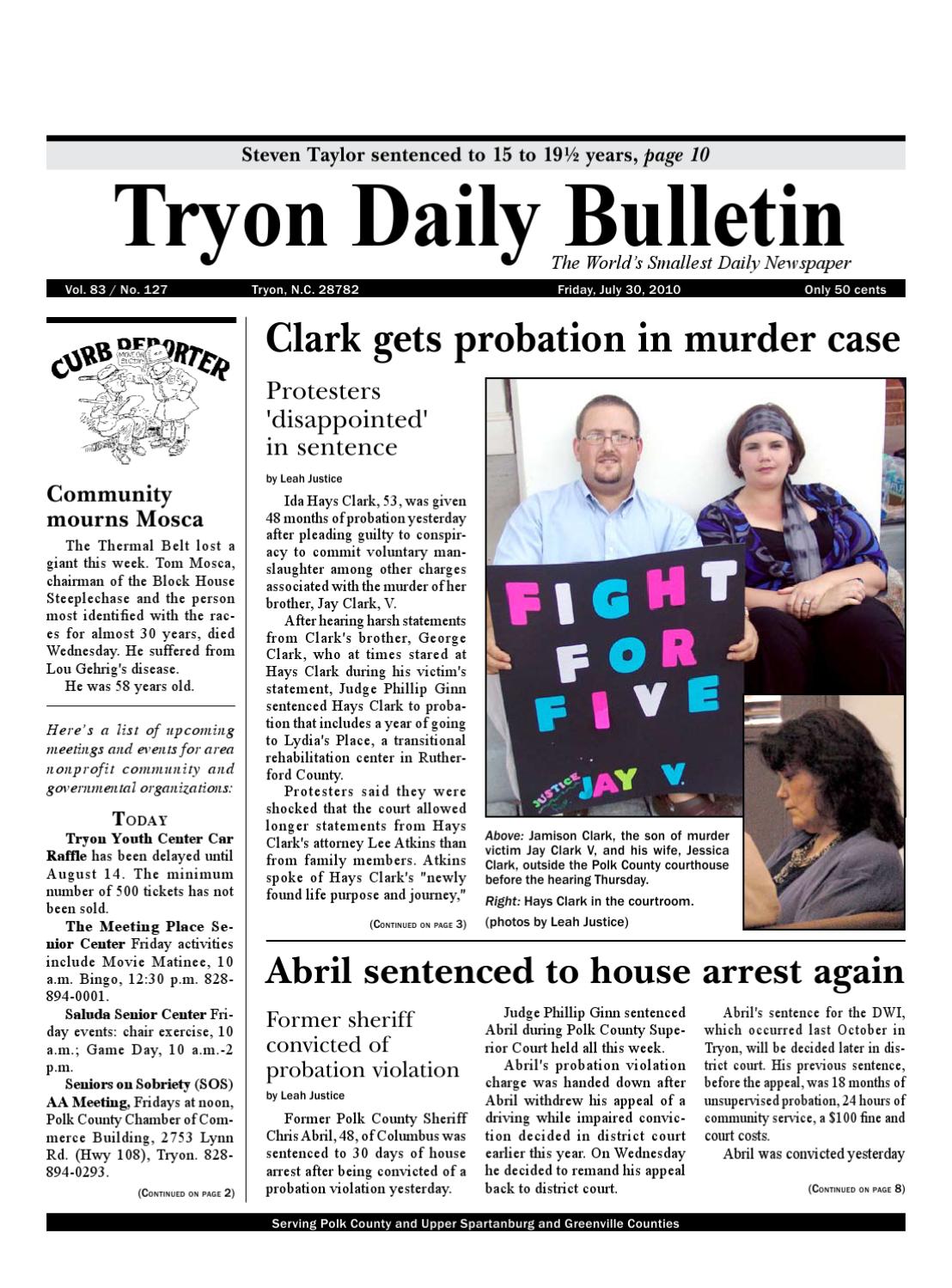 073010 Daily Bulletin by Tryon Daily Bulletin Issuu