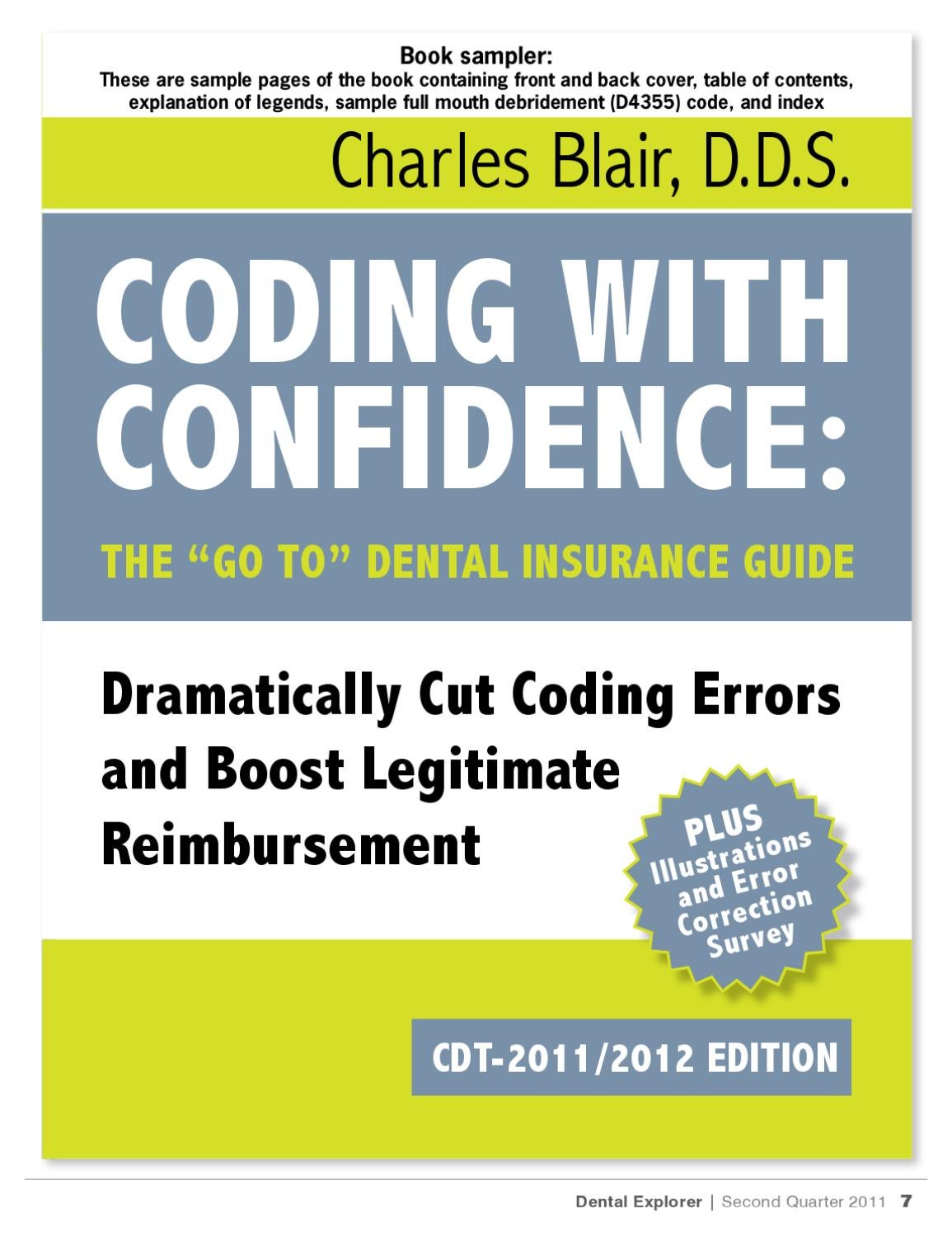 Book Sampler Coding with Confidence The "Go To" Dental Insurance Guide by Atlanta Dental