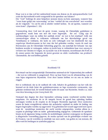 H.P. Blavatsky - 1889- 德文 Grondslagen van het ritueel in Kerk 英文 vrijmetselarij 第 19 页