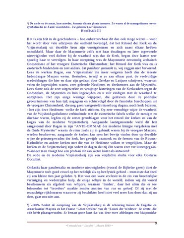 H.P. Blavatsky - 1889- 德文 Grondslagen van het ritueel in Kerk 英文 vrijmetselarij 第 9 页