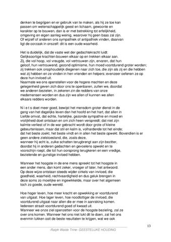 Ralph WaldoTrine- GEESTELIJKE HOUDING 第 13 页