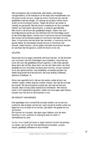 Ralph WaldoTrine- GEESTELIJKE HOUDING 第 20 页