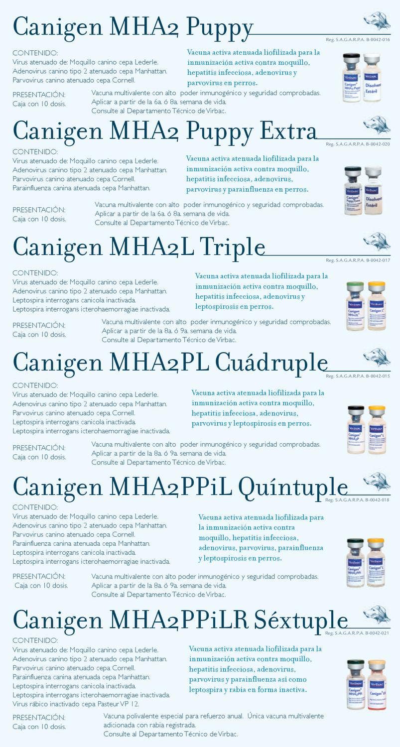 Vacunas-canigen by Laboratorios Virbac México - Issuu