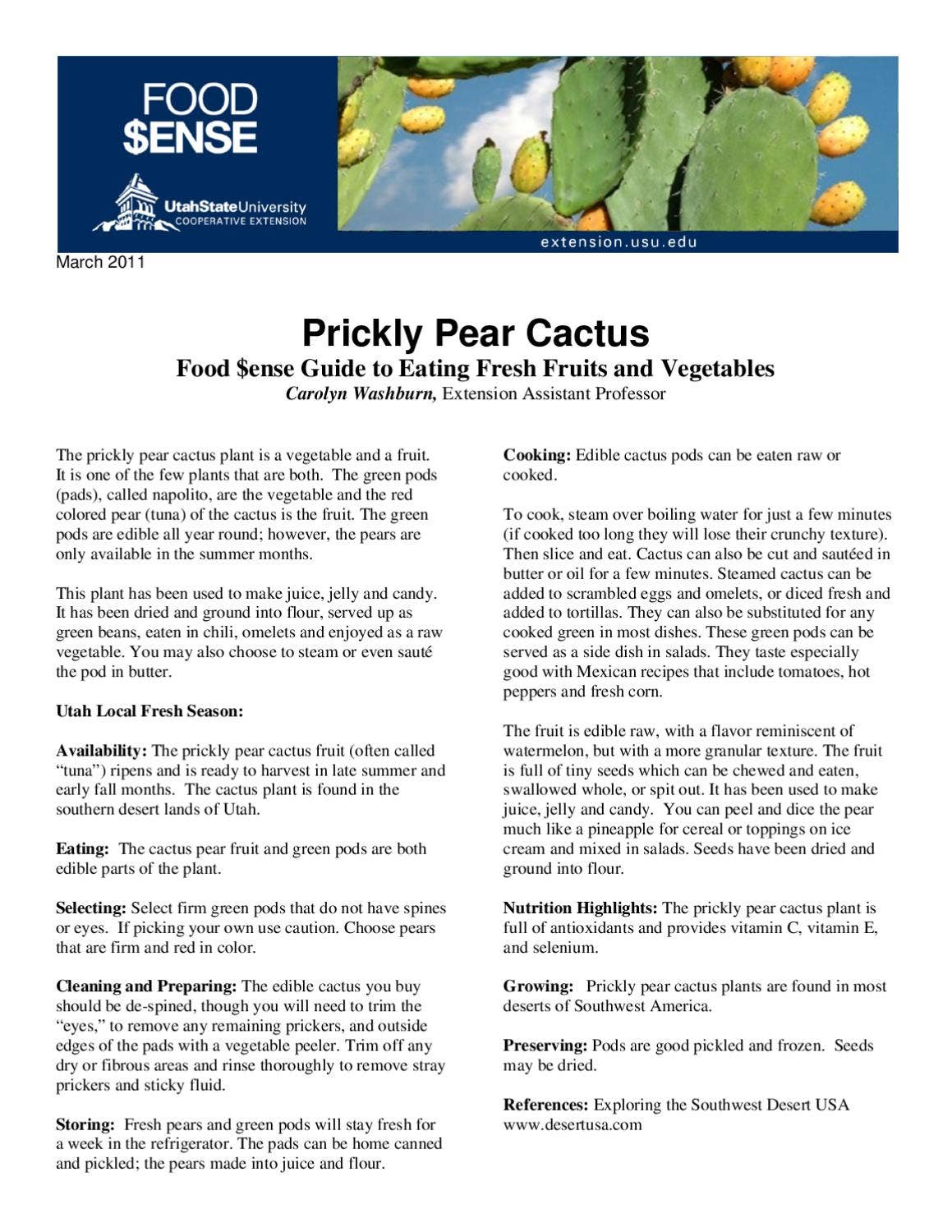 Prickly Pear Cactus by Utah State University Extension - Issuu