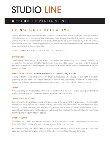 StudioLine Workplace Environments 灯饰目录 · 办公 Moves Made Easy 第 8 页